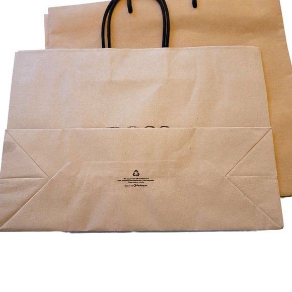 Hugo Boss Shopping Bags White Brown Set of 8 Signature Reusable Gift Prop VR208 - Picture 14 of 16